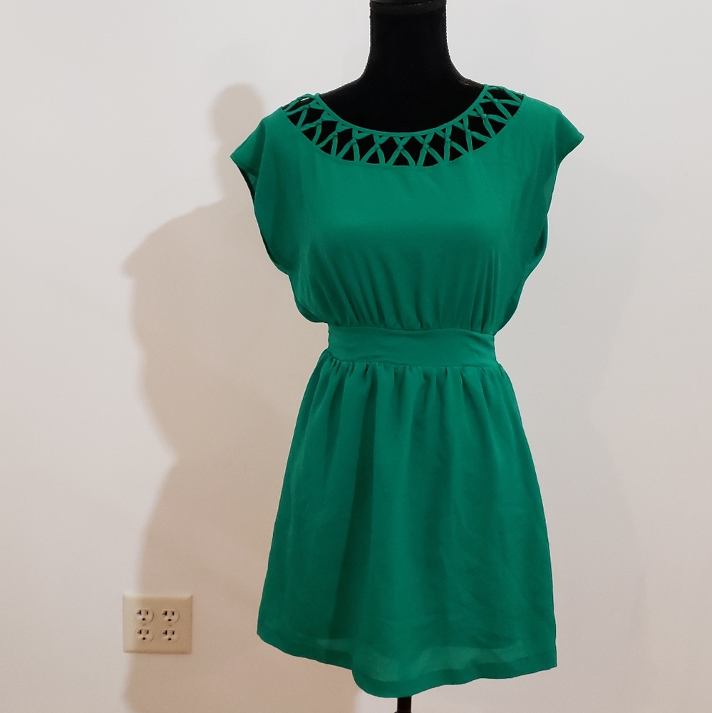 Kelly Green Forever 21  Sun Dress size S